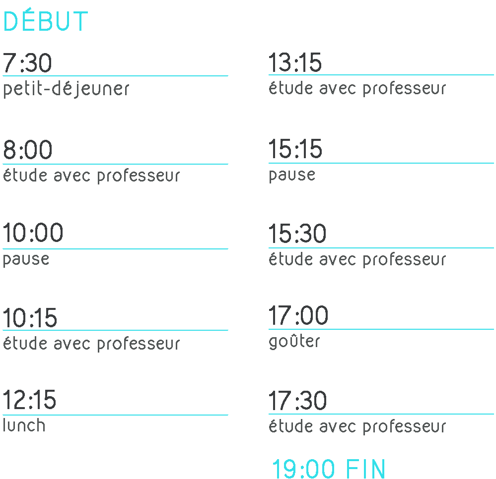 Student Academy Horaire