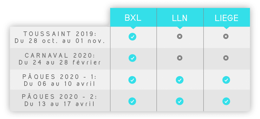Dates du stage de soutien scolaire | Rattrapage scolaire - Révision | 2019 -2020