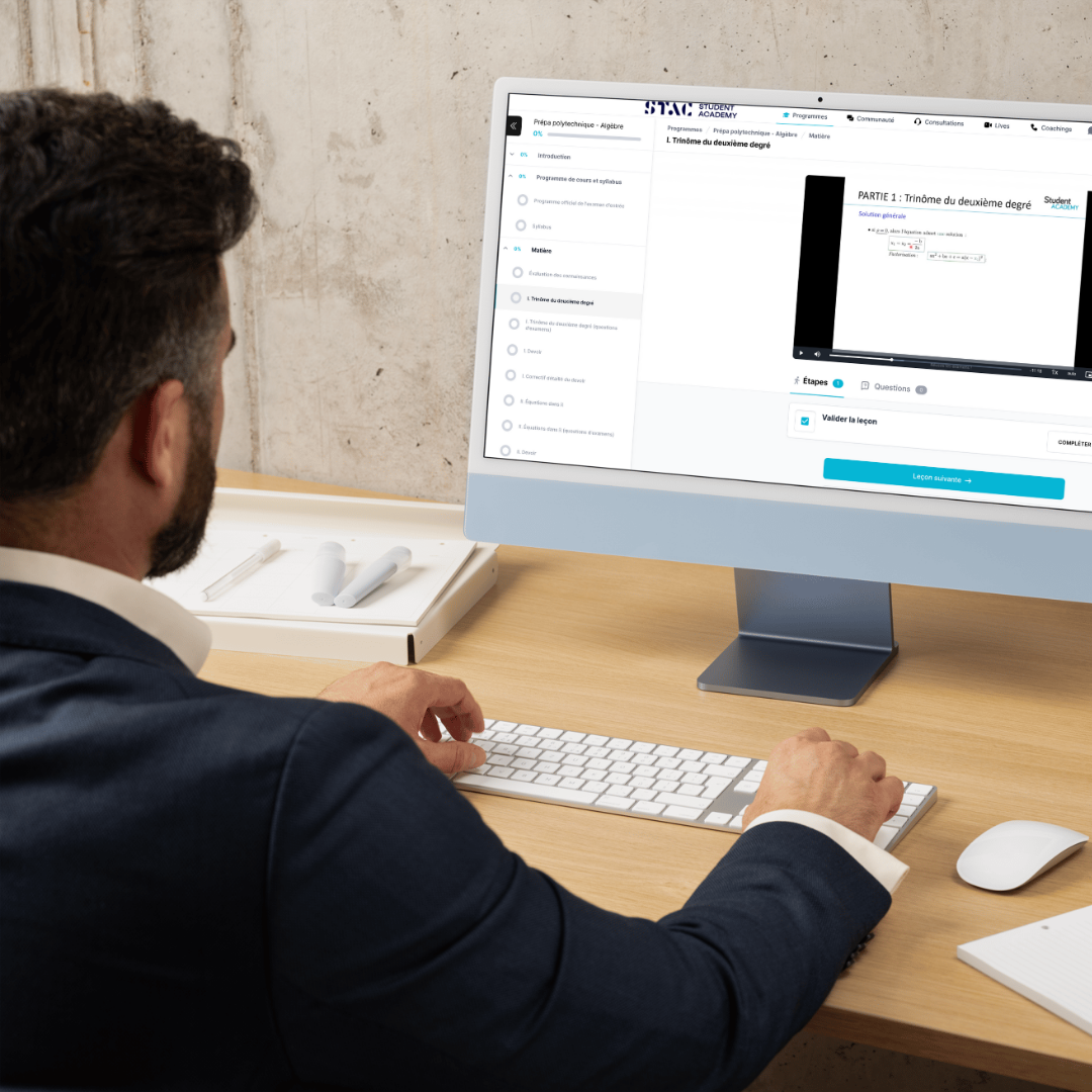 Se préparer à l’examen d’entrée polytechnique en e-learning